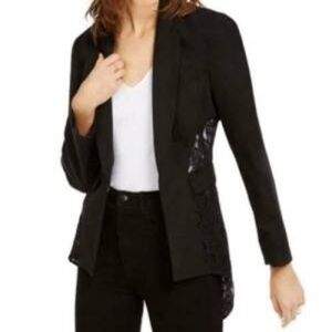 INC International Concepts Lace Peplum Blazer